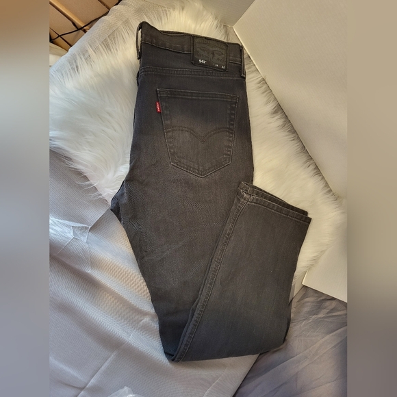 Levi's Men's Classic Gray Straight Jeans, Size 34 X 30 (* Please See Notes) - Picture 7 of 8